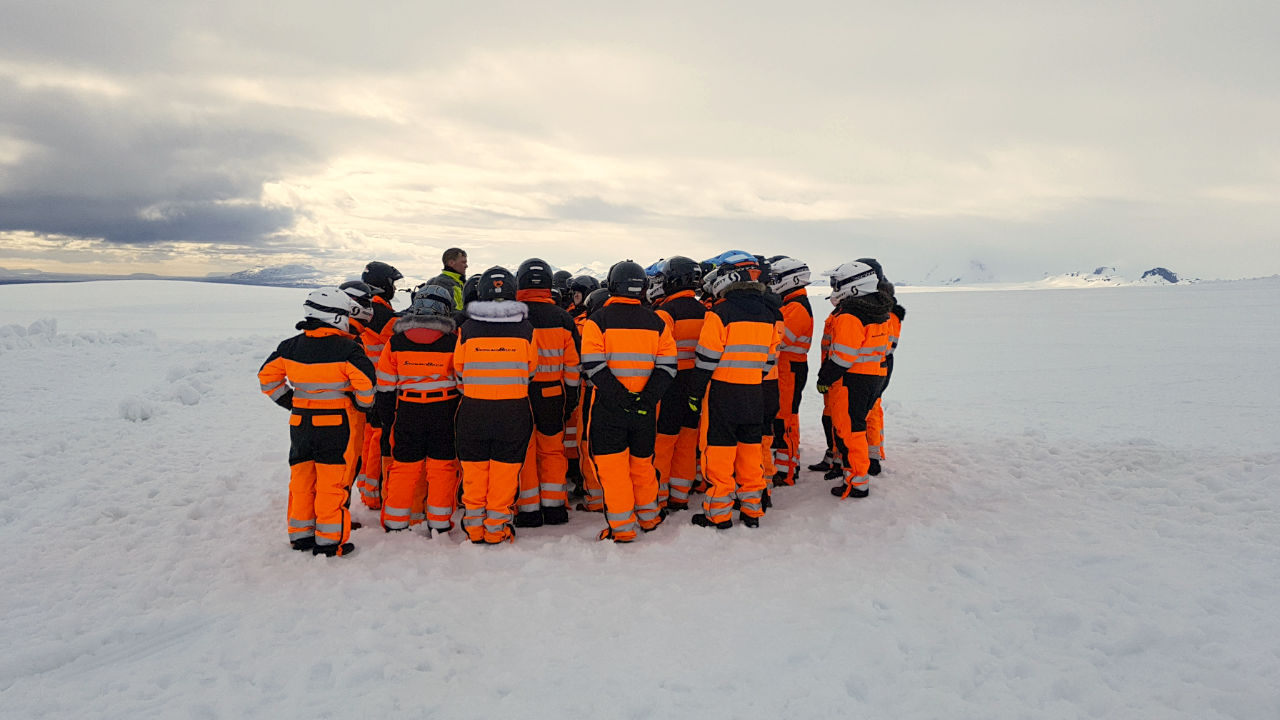 Snowmobile tour in Langjökull
